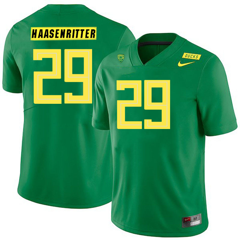 Men #29 Kilohana Haasenritter Oregon Ducks College Football Jerseys Stitched Sale-Green